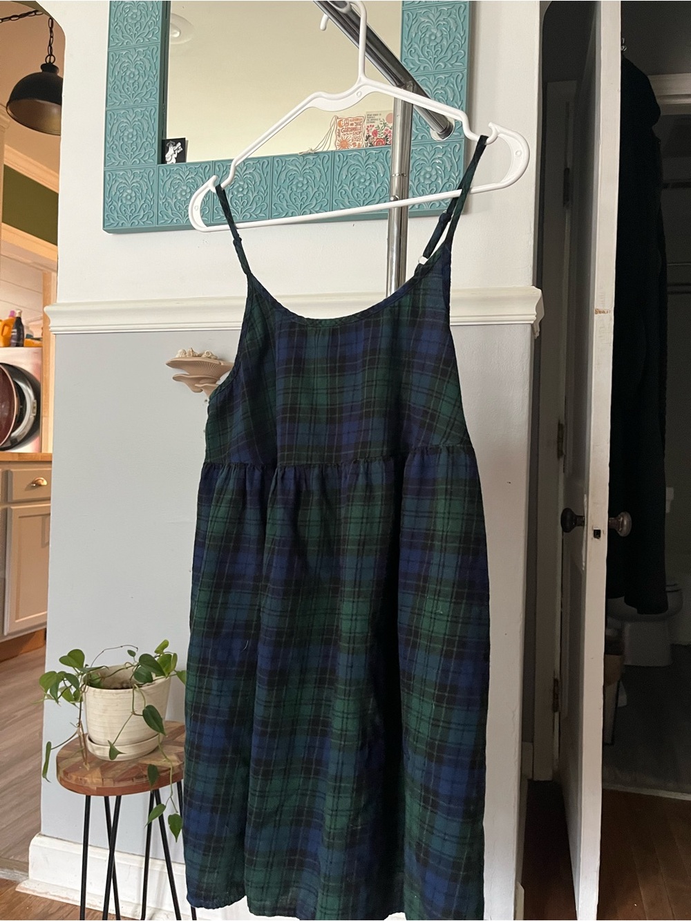 wild fable Green & Navy Plaid Sundress
